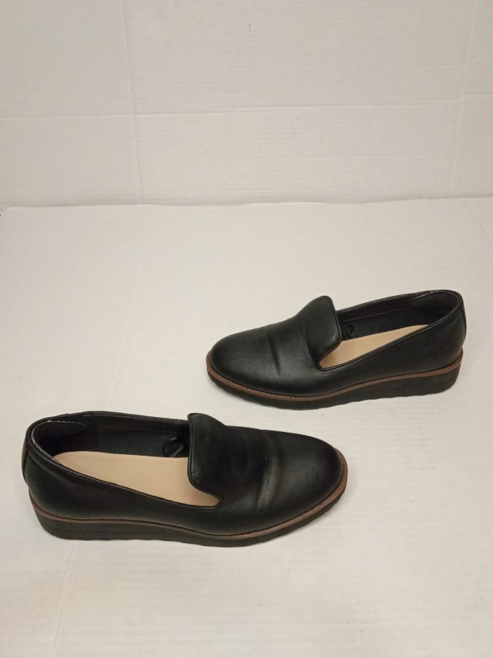 ALDO Black Slip On Comfort Loafers Rounded Toe Women’s Size 7.5